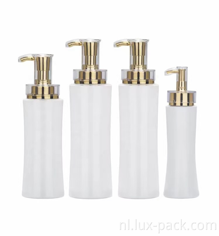 Groothandel luxe 200 ml huidverzorging verpakking Plastic huisdier shampoo douchegellotionpompfles